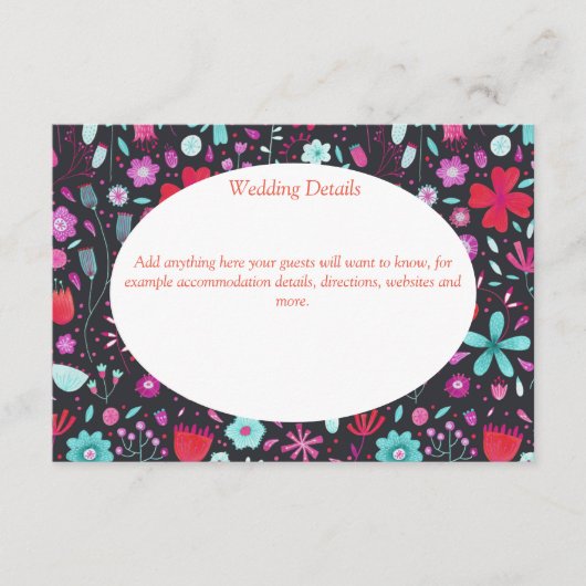 Nadere gegevens over donkere bruiloft bij de Water Informatiekaartje (Voorkant)