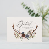 Nadere gegevens over gebloof, bloem- en strembruil save the date (Staand voorkant)