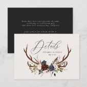 Nadere gegevens over gebloof, bloem- en strembruil save the date (Voorkant / Achterkant)