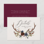 Nadere gegevens over gebloof, bloem- en strembruil save the date (Voorkant / Achterkant)