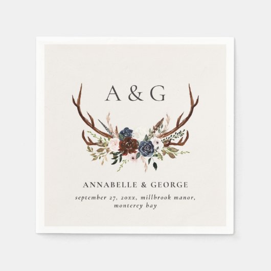 Nadere gegevens over gebloof, bloem- en strembruil servet (Voorkant)