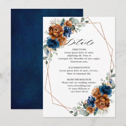 Nadere gegevens over het marinescheepsblauw van de informatiekaartje (Voorkant / Achterkant)