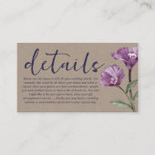 nadere gegevens over het paars- en krafthuwelijk informatiekaartje (Voorkant)