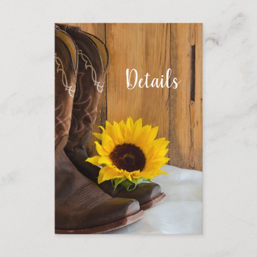 Nadere gegevens over het Westerne huwelijk op zonn Informatiekaartje (Voorkant)