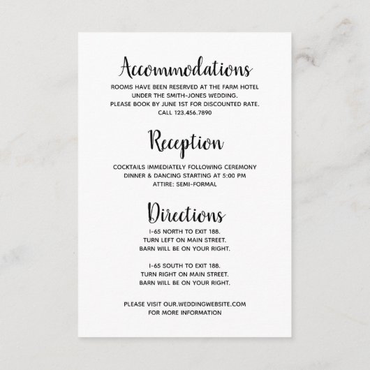 Nadere gegevens over het Westerne huwelijk op zonn Informatiekaartje (Achterkant)