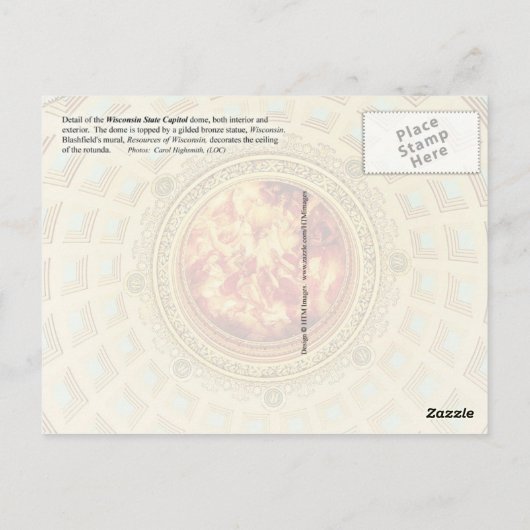 Nadere gegevens over het "Wisconsin State Capitol Briefkaart (Achterkant)
