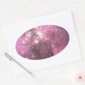 Nadere gegevens over NGC 346 in roze Ovale Sticker (Envelop)