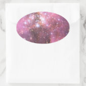 Nadere gegevens over NGC 346 in roze Ovale Sticker (Tas)