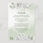 nadere gegevens over witte bloemen informatiekaartje (Voorkant)