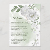 nadere gegevens over witte bloemen informatiekaartje (Voorkant)