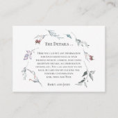 Nadere informatie over de moderne kerstbruiloft ti informatiekaartje (Voorkant)