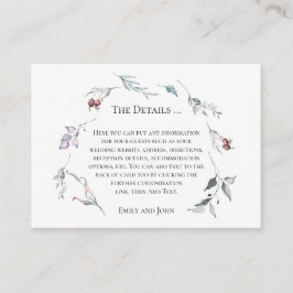 Nadere informatie over de moderne kerstbruiloft ti informatiekaartje