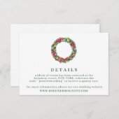 Nadere informatie over de winterkerstsierbruiloft kaart (Voorkant / Achterkant)