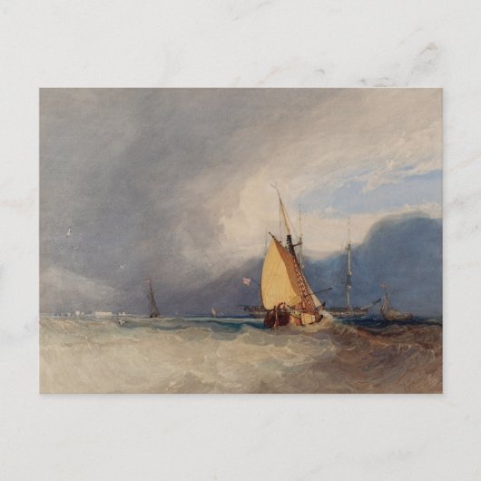 Naderende storm 1830 briefkaart (Voorkant)