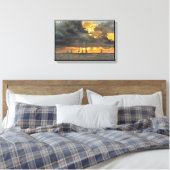 Naderende Storm bij Zonsondergang in Key West, Flo Canvas Afdruk (Insitu (Slaapkamer))