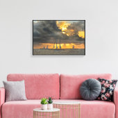 Naderende Storm bij Zonsondergang in Key West, Flo Canvas Afdruk (Insitu (Woonkamer))