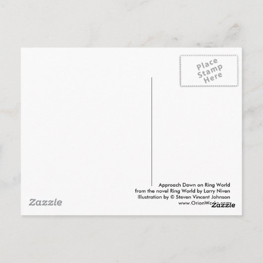 Nadering over Ring World Briefkaart (Achterkant)