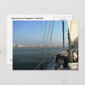 Nadering van Cartagena, Colombia Briefkaart (Voorkant / Achterkant)