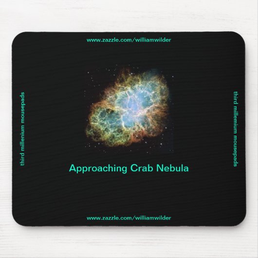 Nadering van Crab Nebula Mousepad Muismat (Voorkant)