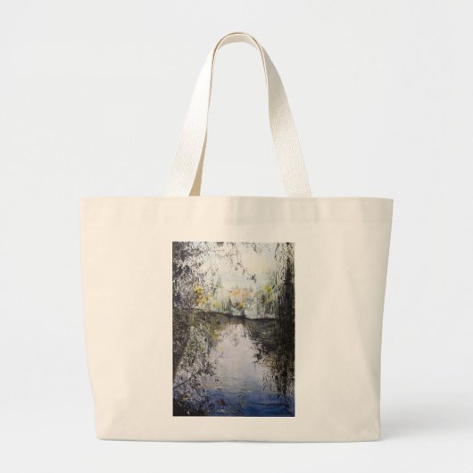 Nadering van Dusk Goldbekkanal Hamburg 2014 Grote Tote Bag (Voorkant)