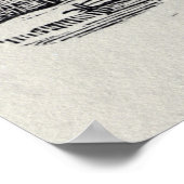 Nadering van een dorp in de winter poster (Hoek)