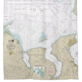 Naderingen van Admiralty Inlet Dungeness naar Oak Douchegordijn (Voorkant)