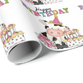 Naderingspapier voor de Koe van vogeldagen Cadeaupapier (Rol Hoek)