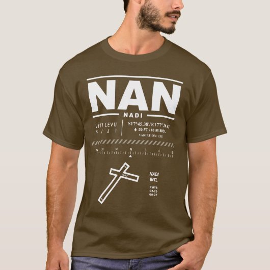 Nadi International Airport NAN T-shirt (Voorkant)