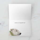 Nadia de poolkerstkaart voor beer feestdagen kaart (Binnen)