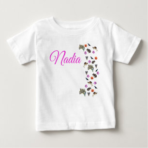 Nadia, naam Logo met Australisch Wildlife,