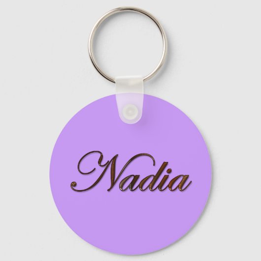 NADIA naam-merknaam Gift Sleutelhanger of Zipper-p (Voorkant)