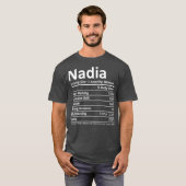 NADIA Nutrition Personalized Name Funny Gift T-shirt (Voorkant volledig)