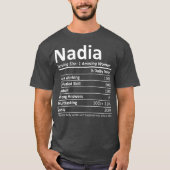 NADIA Nutrition Personalized Name Funny Gift T-shirt (Voorkant)