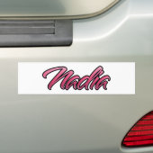 Nadia-rode roze Aufkleber-Sticker Bumpersticker (Op auto)