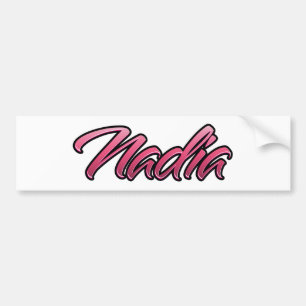 Nadia-rode roze Aufkleber-Sticker Bumpersticker