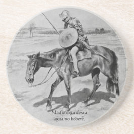 Nadie diga desta agua no beberé - Quijote del Cent Zandsteen Onderzetter