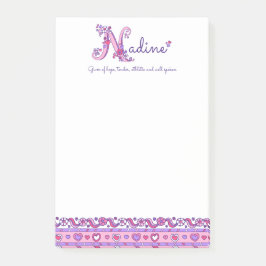 Nadine gepersonaliseerde N naam betekent post het  Post-it® Notes