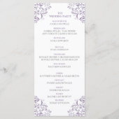 Nadine Huwelijksprogramma | Theelengte (Lavendel) Programmakaart (Achterkant)