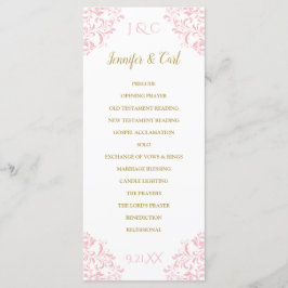 Nadine Huwelijksprogramma | Theelengte (Roze & Gou Programmakaart
