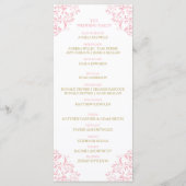 Nadine Huwelijksprogramma | Theelengte (Roze & Gou Programmakaart (Achterkant)