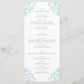 Nadine Trouwprogramma | Lang (licht turquoise) Programmakaart (Achterkant)