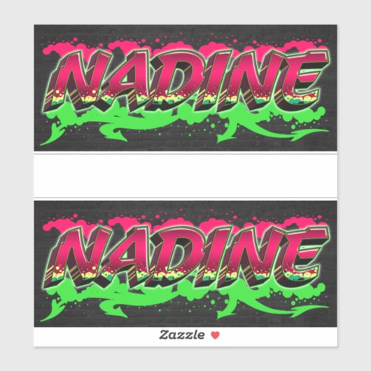 Nadine Vorname Name Graffiti Aufkleber Sticker (Vel)
