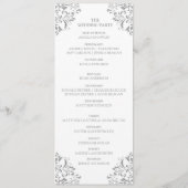 Nadine Wedding Programme | Tall - Tea (grijs) Programmakaart (Achterkant)