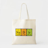 Nadir periodieke table name canvas tas (Voorkant)