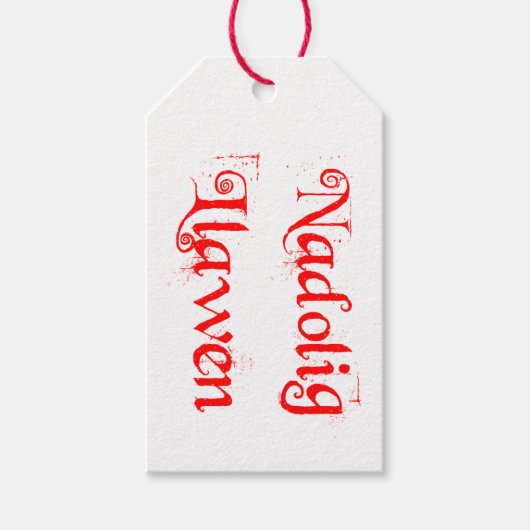 Nadolig Llawen cadeau label (Welsh) Cadeaulabel (Voorkant)