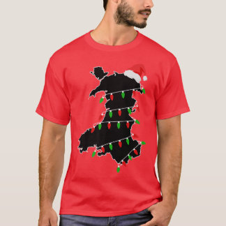 Nadolig Llawen Wales Kerstlights Welsh Xmas D T-shirt