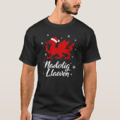Nadolig Llawen Wales Welsh Cymru Merry Christmas D T-shirt (Voorkant)