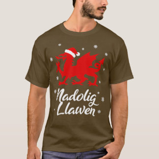 Nadolig Llawen Wales Welsh Cymru Merry Kerstd T-shirt