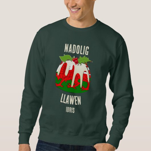 Nadolig Llawen WALES Welsh Vrolijk Kerstgezin Trui (Voorkant)