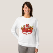 Nadolig Llawen Welsh Dragon Kerstmis T-Shirt (Voorkant volledig)